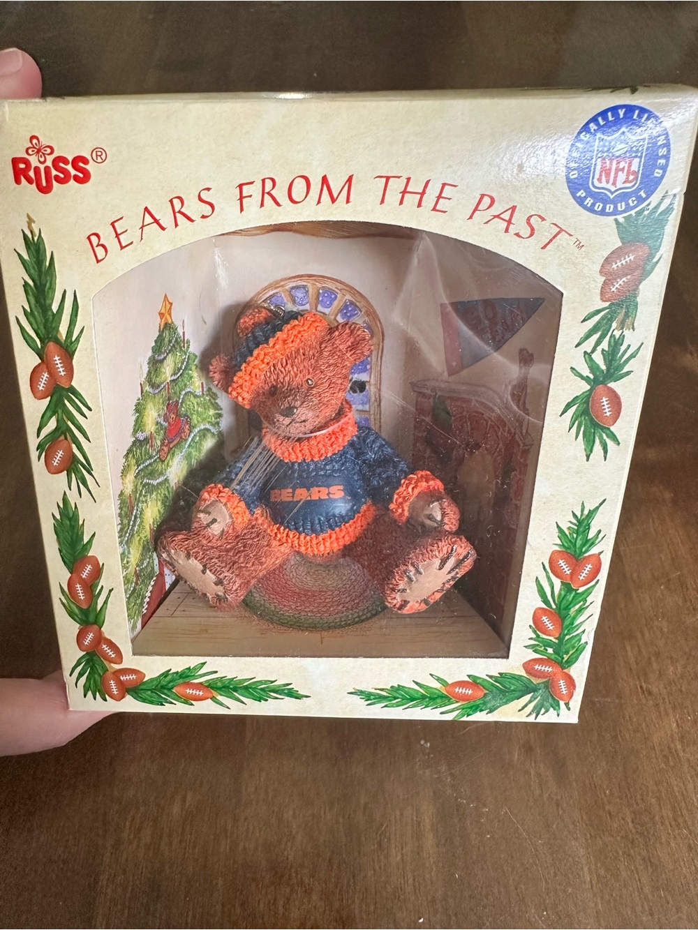 Vintage Chicago Bears NFL Christmas Ornament Holiday Bear Football Game Day